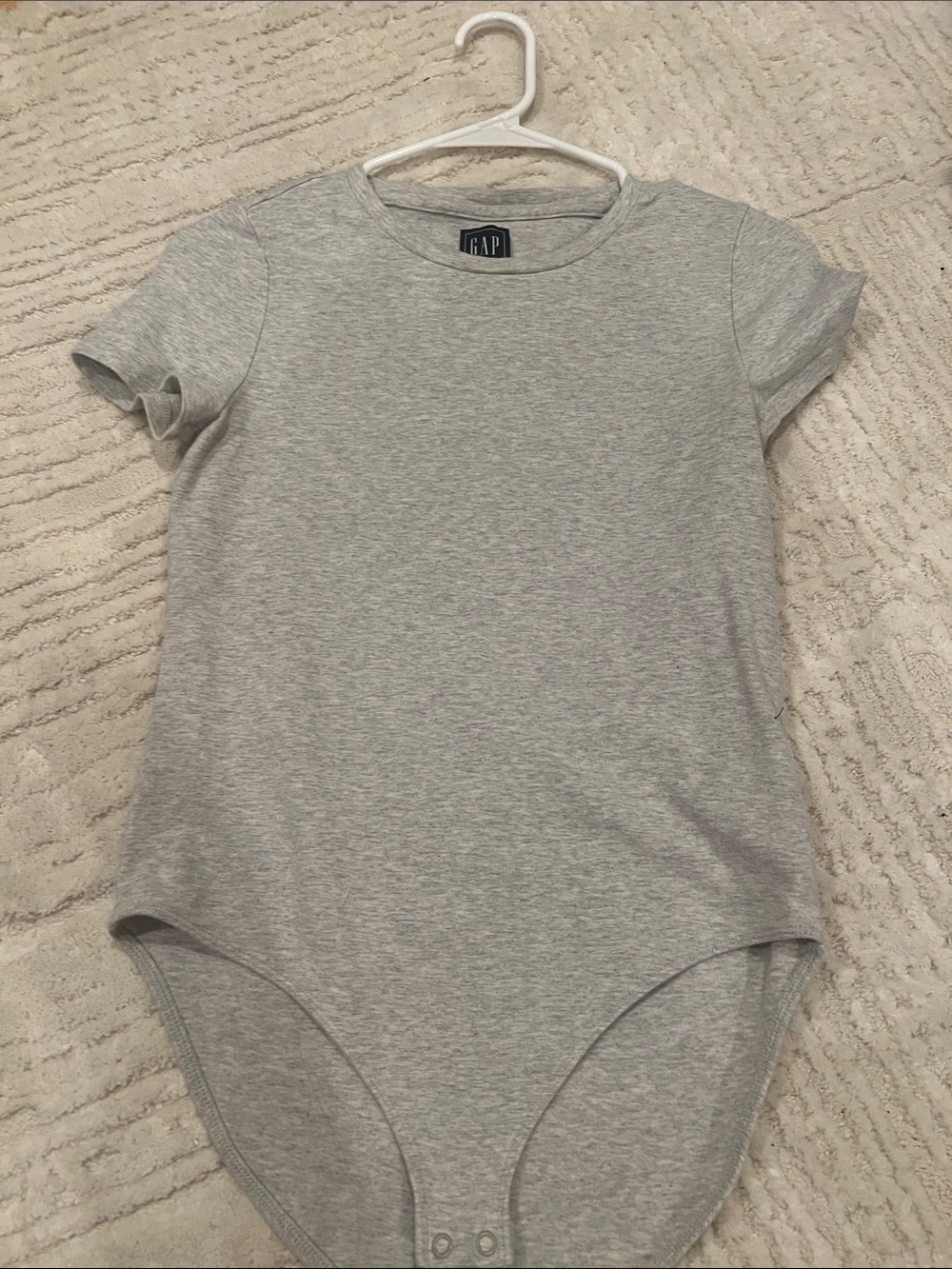 GAP Light Gray Short-Sleeve Women’s Bodysuit